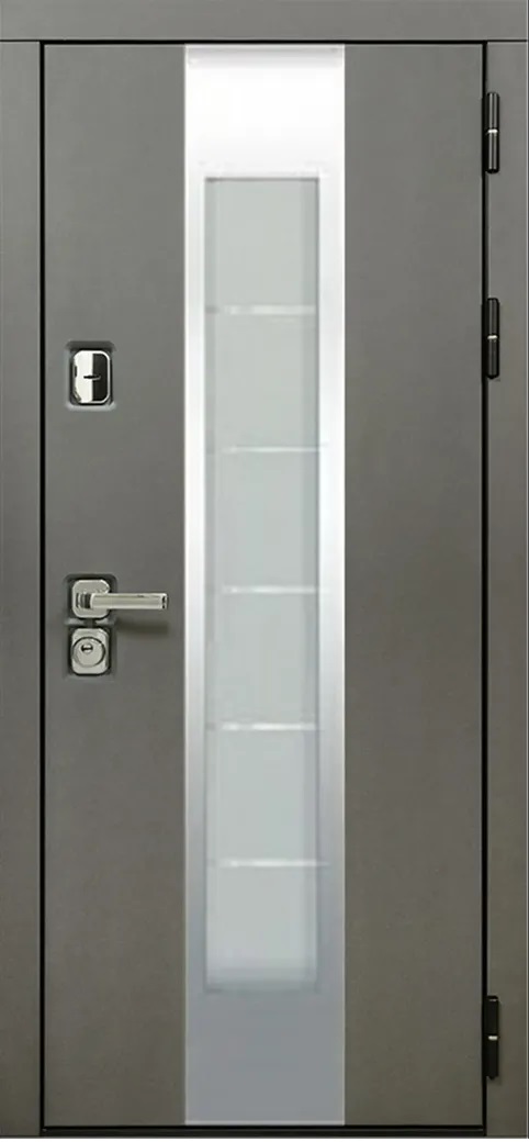 Юта 1 3К90 П-55(окно+нержав) TSBR 7021 - П-58(окно) RAL 9003 - Апис плюс